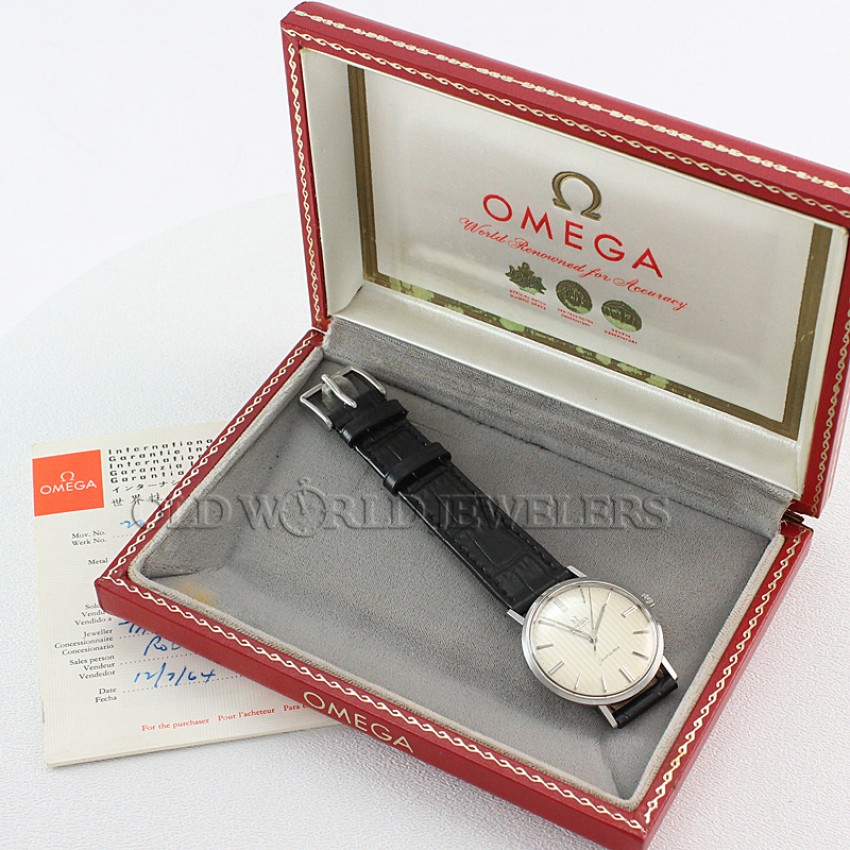 Omega Vintage Seamaster Ref 6065 Stainless Steel Linen Dial